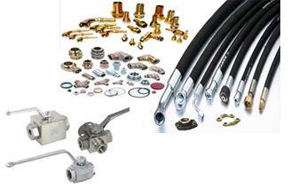 Hydraulic fittings, hose, ball valve